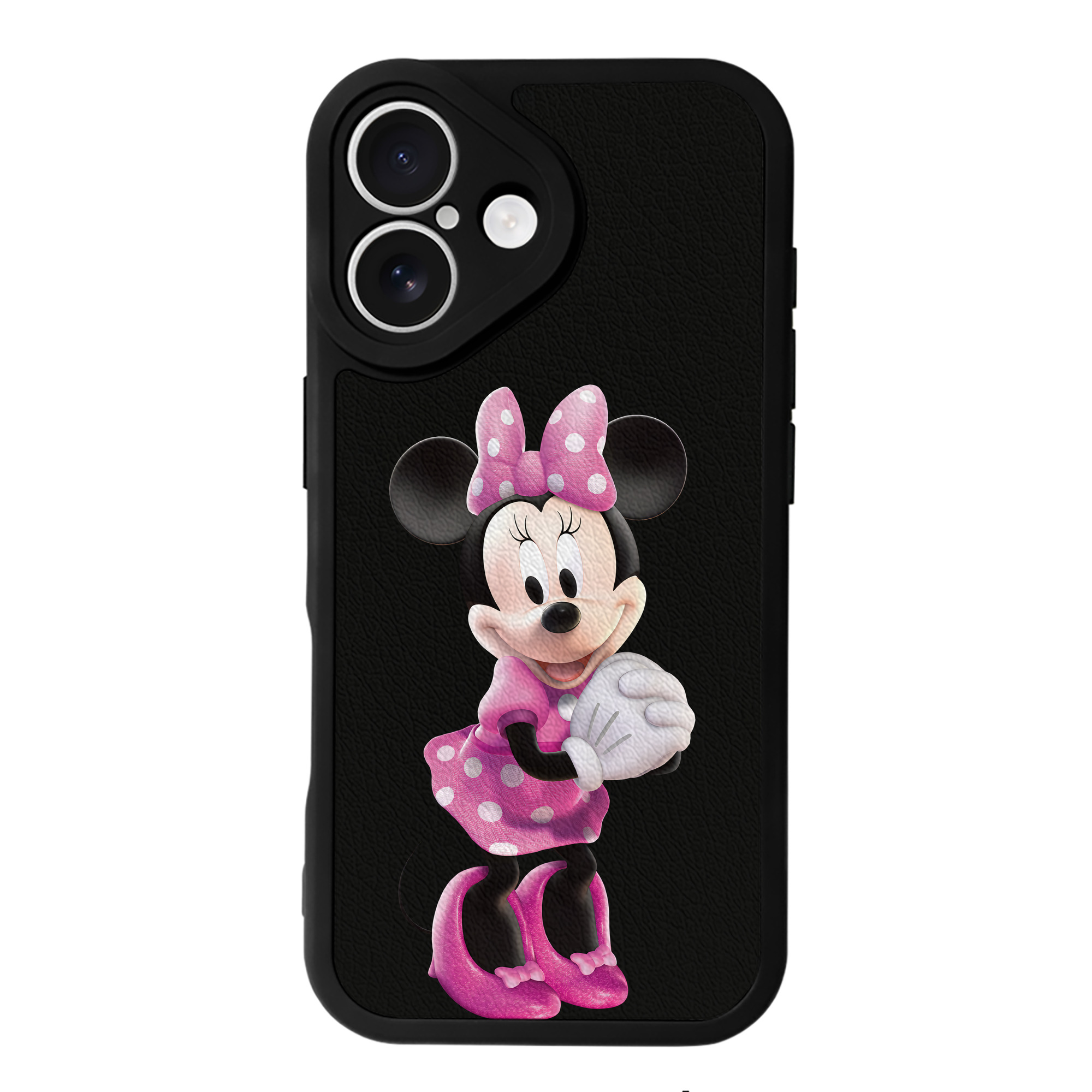 （画像用） ミッキーマウス Mickey Mouse 【iPhone 16シリーズ対応】シリコンスマホケース（レザー調） 材質：シリコン